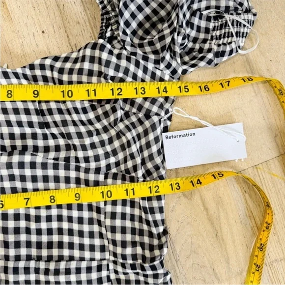 Reformation checker midi dress NWT - Picture 5 of 8